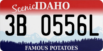 ID license plate 3B0556L