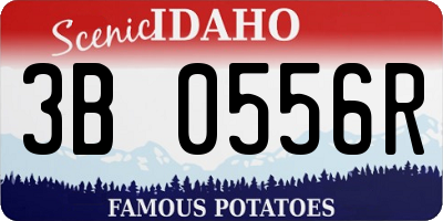 ID license plate 3B0556R