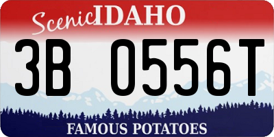 ID license plate 3B0556T