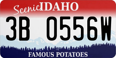 ID license plate 3B0556W
