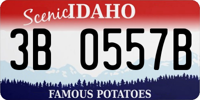 ID license plate 3B0557B
