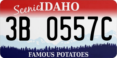 ID license plate 3B0557C