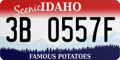 ID license plate 3B0557F