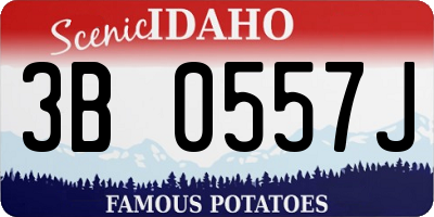 ID license plate 3B0557J
