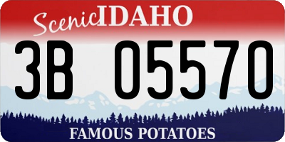 ID license plate 3B0557O