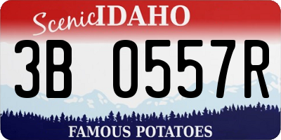 ID license plate 3B0557R