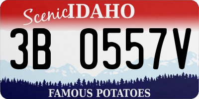 ID license plate 3B0557V