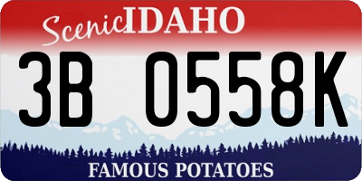 ID license plate 3B0558K
