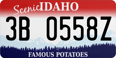 ID license plate 3B0558Z