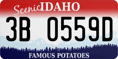 ID license plate 3B0559D