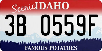 ID license plate 3B0559F