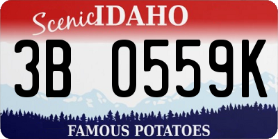 ID license plate 3B0559K