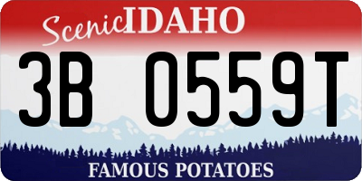 ID license plate 3B0559T