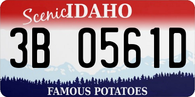 ID license plate 3B0561D