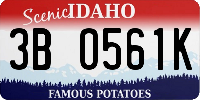 ID license plate 3B0561K