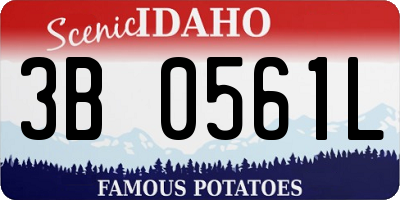 ID license plate 3B0561L
