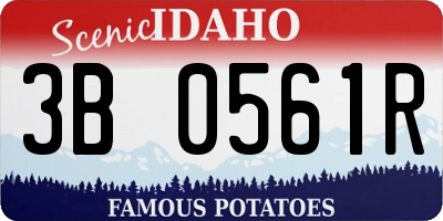 ID license plate 3B0561R