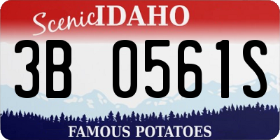 ID license plate 3B0561S