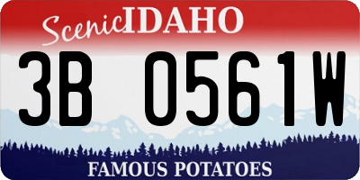 ID license plate 3B0561W