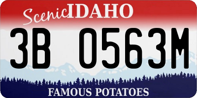 ID license plate 3B0563M