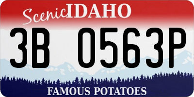 ID license plate 3B0563P