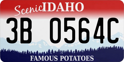 ID license plate 3B0564C