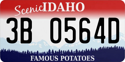 ID license plate 3B0564D