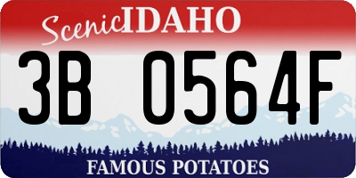 ID license plate 3B0564F