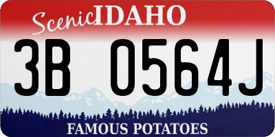 ID license plate 3B0564J