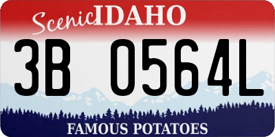 ID license plate 3B0564L