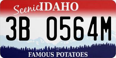 ID license plate 3B0564M
