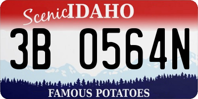 ID license plate 3B0564N