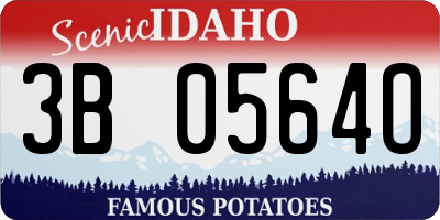 ID license plate 3B0564O