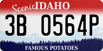 ID license plate 3B0564P