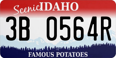 ID license plate 3B0564R