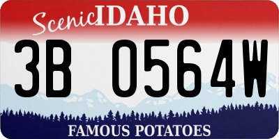 ID license plate 3B0564W