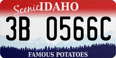 ID license plate 3B0566C