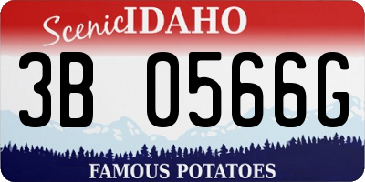 ID license plate 3B0566G