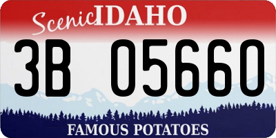ID license plate 3B0566O