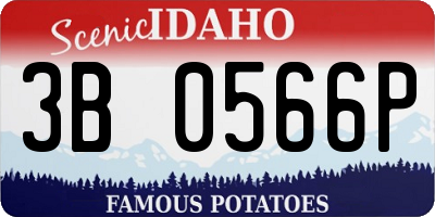 ID license plate 3B0566P