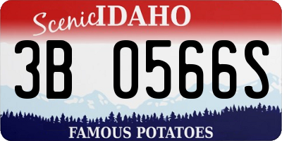 ID license plate 3B0566S