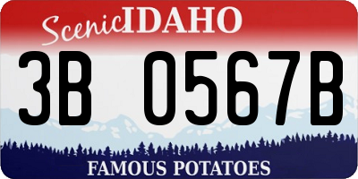 ID license plate 3B0567B