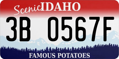 ID license plate 3B0567F