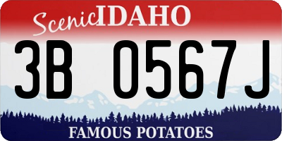 ID license plate 3B0567J