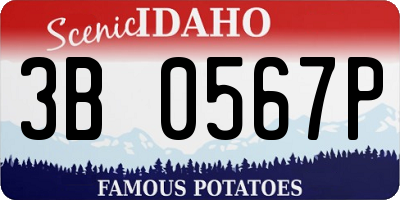 ID license plate 3B0567P
