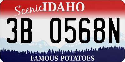 ID license plate 3B0568N