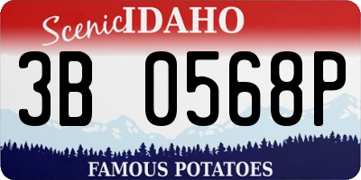 ID license plate 3B0568P