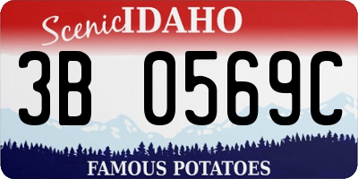 ID license plate 3B0569C