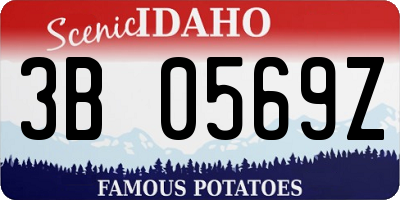 ID license plate 3B0569Z