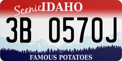ID license plate 3B0570J